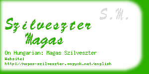 szilveszter magas business card